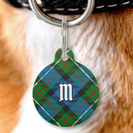 Placa Para Mascotas Etiqueta de identificación de mascota de tartán de