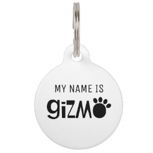 Placa Para Mascotas Etiqueta de identificación de mascota Gizmo