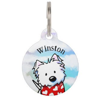 Placa Para Mascotas Etiqueta de identificación de mascota KiniArt West