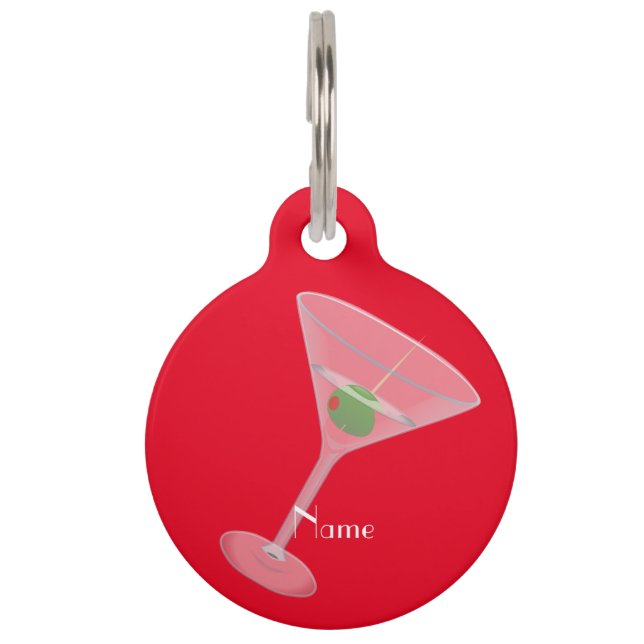 Placa Para Mascotas Etiqueta de identificación de mascota Olive Martin (Anverso)