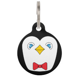 Placa Para Mascotas Etiqueta de identificación de mascota pingüino