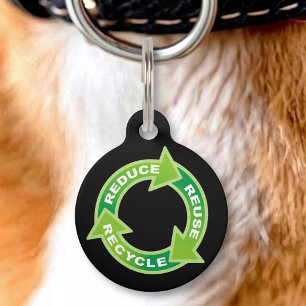 Placa Para Mascotas Etiqueta de identificación de mascota Reducir Reut