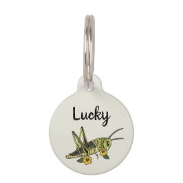 Placa Para Mascotas Etiqueta de identificación de mascota Saltamontes 