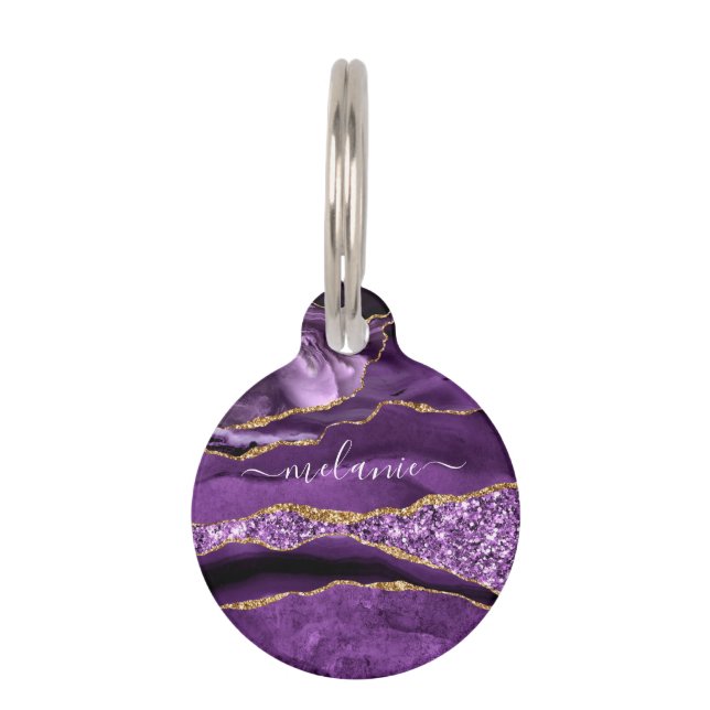 Placa Para Mascotas Etiqueta de identificación de mascotas con nombre  (Anverso)