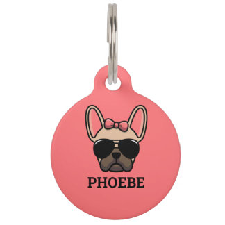 Placa Para Mascotas Etiqueta de identificación de mascotas de Bulldog