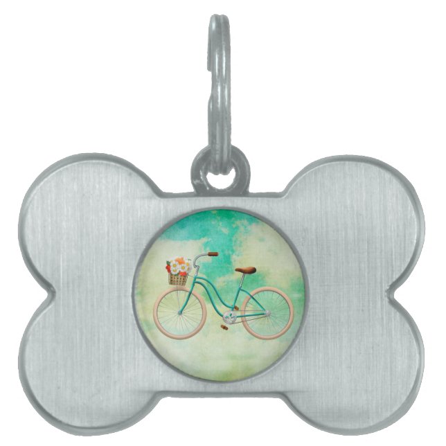 Placa Para Mascotas Etiqueta de identificación de mascotas para bicicl (Frente)