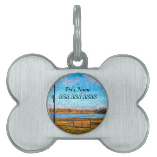 Placa Para Mascotas Etiqueta de identificación de mascotas para el río