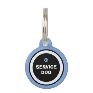 Placa Para Mascotas Etiqueta de identificación de perro - Azul y negro