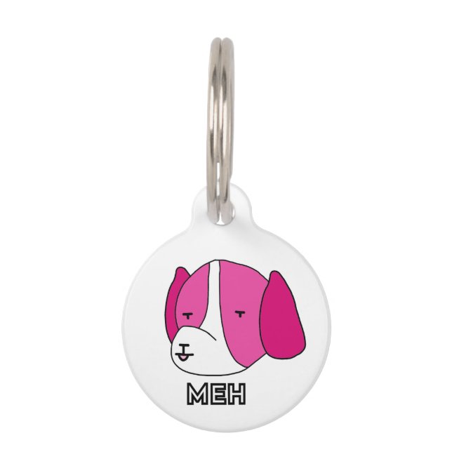 Placa Para Mascotas Etiqueta de identificación de perro de Meh (Anverso)