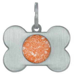 Placa Para Mascotas ETIQUETA DE IDENTIFICACIÓN DE PET DEL Naranja de B