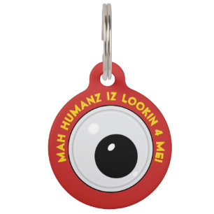 Placa Para Mascotas Etiqueta de identificación del mascota de ojos de 