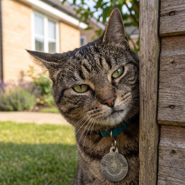 Placa Para Mascotas Etiqueta de identificación para gato Le Chat d'Arg