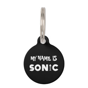 Placa Para Mascotas Etiqueta de identificación para gato Sonic