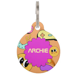 Placa Para Mascotas Etiqueta de identificación para mascotas con estil