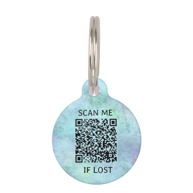 Placa Para Mascotas Etiqueta de identificación personalizada con códig (Anverso)