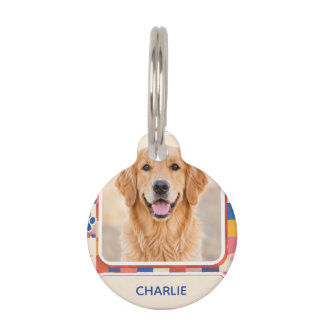 Placa Para Mascotas Etiqueta de identificación redonda personalizada c