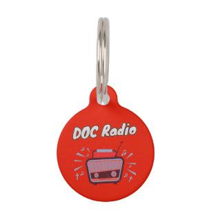 Placa Para Mascotas Etiqueta de imagen de radio DOC