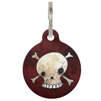 Placa Para Mascotas Etiqueta de la identificación del cráneo y del