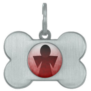 Placa Para Mascotas Etiqueta de la mascota de ángel sangrado