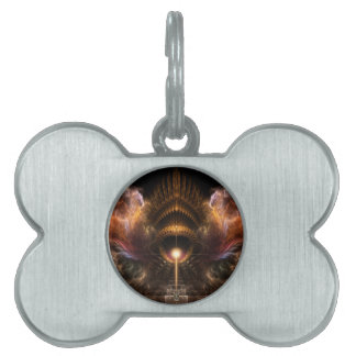 Placa Para Mascotas Etiqueta de la mascota de arte fractal de la torme