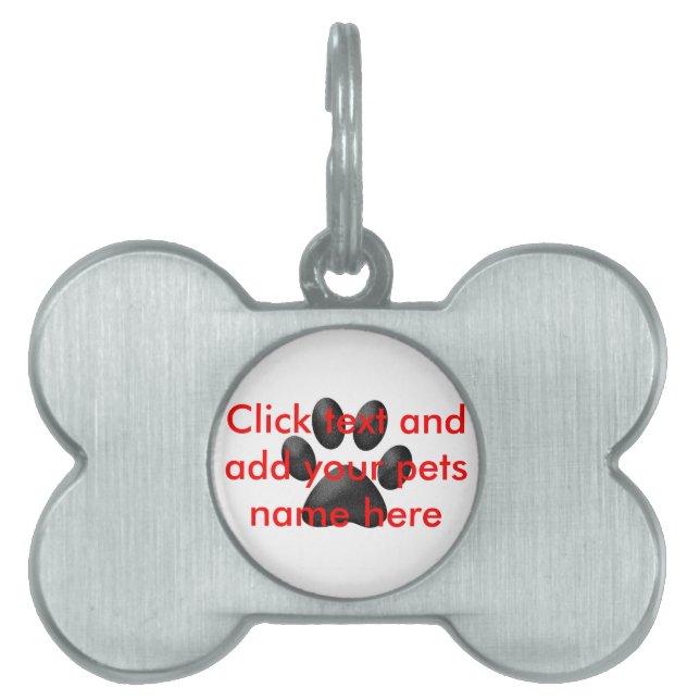 Placa Para Mascotas Etiqueta de mascota (Frente)