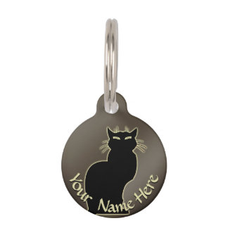 Placa Para Mascotas Etiqueta de Mascota Amante de Gatos Personalizada 