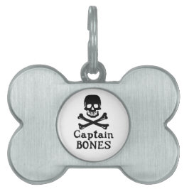Placa Para Mascotas Etiqueta de mascota Captain Bones