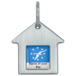Placa Para Mascotas Etiqueta de mascota con bandera de Corpus Christi 