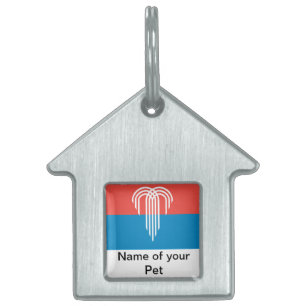 Placa Para Mascotas Etiqueta de mascota con bandera de Kansas City, Mi