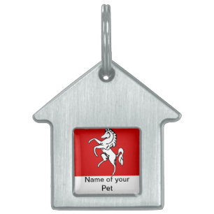 Placa Para Mascotas Etiqueta de mascota con bandera de Kent, Inglaterr