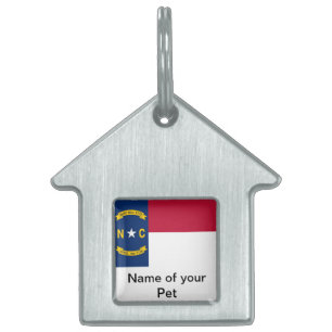 Placa Para Mascotas Etiqueta de mascota con bandera del estado de Caro