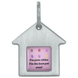 Placa Para Mascotas Etiqueta de mascota con cuadros de vibraciones
