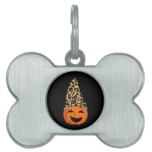Placa Para Mascotas Etiqueta de mascota con marco de calabaza suave