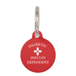 Placa Para Mascotas Etiqueta de mascota de alerta diabética y ciega
