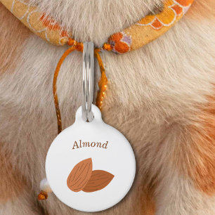 Placa Para Mascotas Etiqueta de mascota de almendra