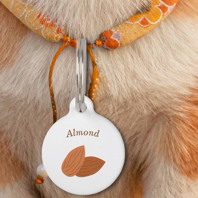 Placa Para Mascotas Etiqueta de mascota de almendra (Almond Pet Tag)