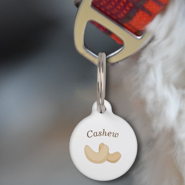Placa Para Mascotas Etiqueta de mascota de cajú (Cashew Pet Tag)
