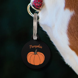 Placa Para Mascotas Etiqueta de mascota de calabaza
