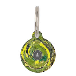 Placa Para Mascotas Etiqueta de mascota de camuflaje de monograma