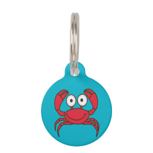 Placa Para Mascotas Etiqueta de mascota de cangrejo de amor