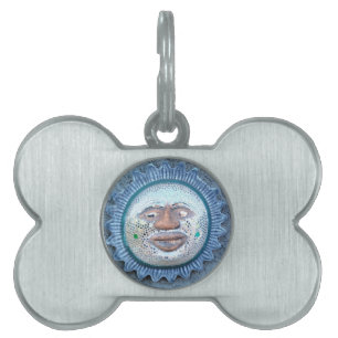 Placa Para Mascotas etiqueta de mascota de cara de sol