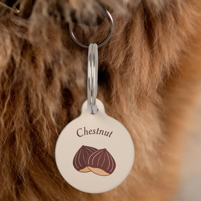 Placa Para Mascotas Etiqueta de mascota de castaño (Chestnut Pet Tag)
