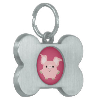 Placa Para Mascotas Etiqueta de mascota de cerdo de Personalizado cort