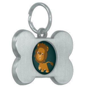 Placa Para Mascotas Etiqueta de mascota de contenido de león de Person