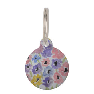 Placa Para Mascotas Etiqueta de mascota de flores silvestres de verano