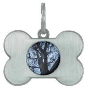 Placa Para Mascotas Etiqueta de mascota de fotografías de silueta de á