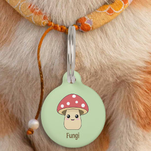 Placa Para Mascotas Etiqueta de mascota de hongos