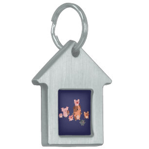 Placa Para Mascotas Etiqueta de mascota de la familia de cerdos de Per