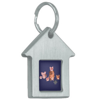 Placa Para Mascotas Etiqueta de mascota de la familia de cerdos de Per