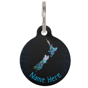PLACA PARA MASCOTAS ETIQUETA DE MASCOTA DE MAPA PERSONALIZADO DE NUEVA